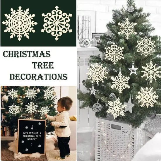 Artisanat en bois, neige blanche, décorations de noël pour la maison, Style créatif