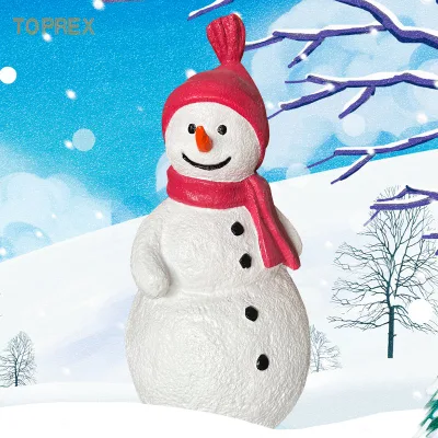 Bonhomme de neige de noël en fibre de verre, bonhomme de neige en résine pour la décoration de vacances