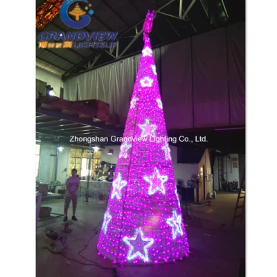 Lumière d'arbre de Noël LED rose pour la décoration de Noël